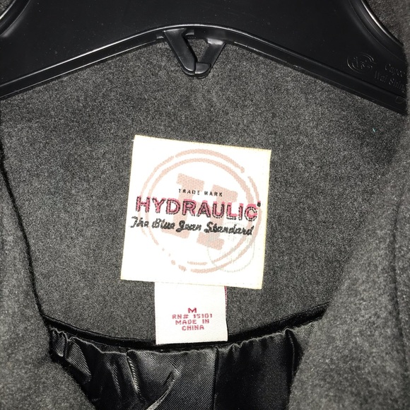 NWT Hydraulic Gray Pea Coat Size Medium - Picture 4 of 6